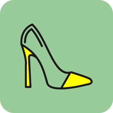 Yüksek topuklu. Web simgesi basit tasarım