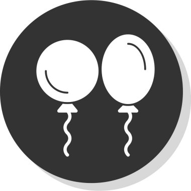 Balon simgesinin vektör illüstrasyonu 