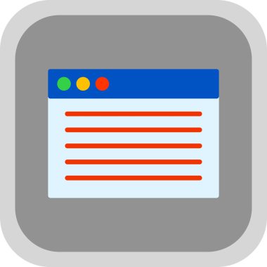 Tarayıcı. Web simgesi basit illüstrasyon