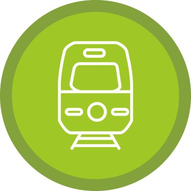 Tren simgesinin vektör illüstrasyonu