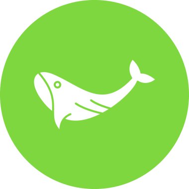 Balina simgesi. Vektör çizim 