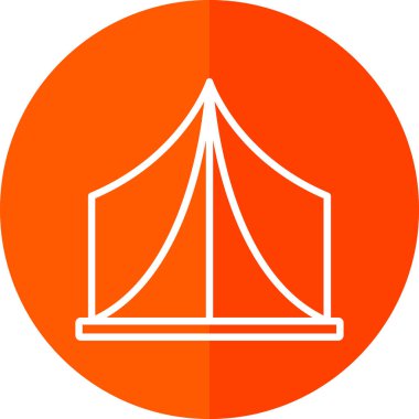 çadır simgesi, vektör çizimi 