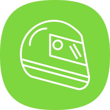 Kask simgesi basit tasarım illüstrasyonu 