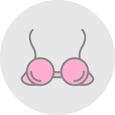 lingerine sembolü, sütyen simgesi, vektör çizimi 