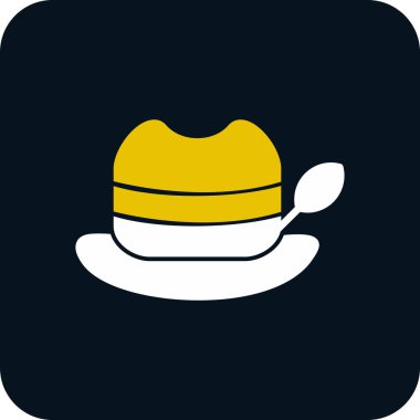 hat simgesi vektörü, web ve mobil uygulama tasarımınız için mavi arkaplanda izole edildi, şapka logosu kavramı