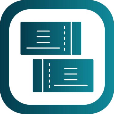 Biletler simge vektör illüstrasyonu