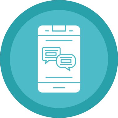 düz konuşma baloncukları simgesi, vektör illüstrasyonu