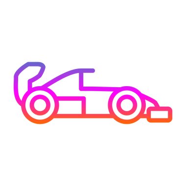 Yarış arabası web simgesi, basit vektör illüstrasyonu