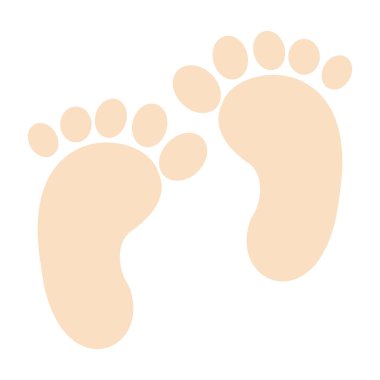 Ayak izi simgesi, vektör illüstrasyonu basit tasarım