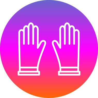 Eldiven simgesi. Vektör illüstrasyonu.