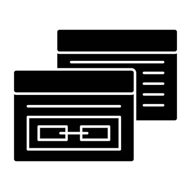 bağlantı vektörü glyph düz simgesi