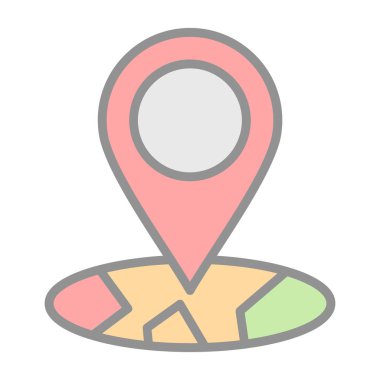 Harita işaretleyici. konum haritası simgesi 