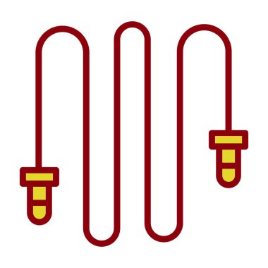 İp atlama ikonu. İzole vektör illüstrasyonu