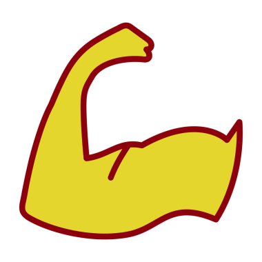 güçlü adam kol simgesi, vektör illüstrasyonu