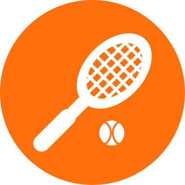 Badminton 'da. Web simgesi basit illüstrasyon