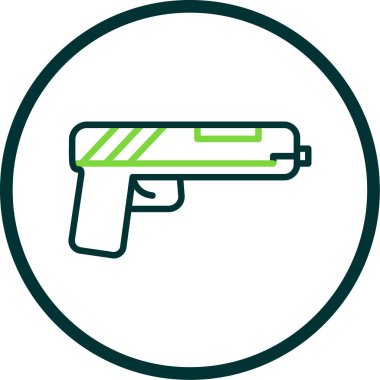 silah simgesi, vektör illüstrasyonu basit tasarım