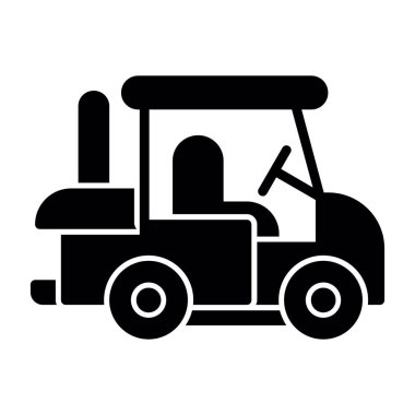 Golf Arabası simgesinin vektör illüstrasyonu