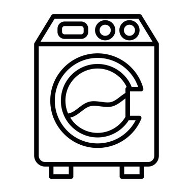 Bir çamaşır makinesinin vektör çizimi