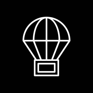 paraşüt ağ simgesi, vektör illüstrasyonu