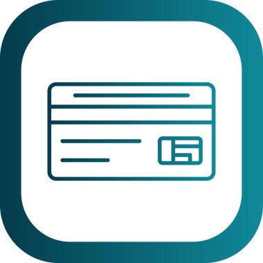 Kredi kartı simgesi, vektör illüstrasyonu