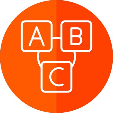 Bir b simgesinin vektör illüstrasyonu