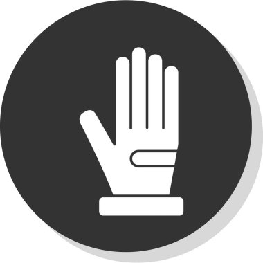 Eldiven simgesi. Vektör illüstrasyonu.