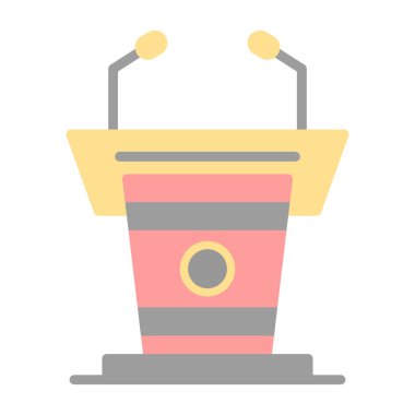 Podyum simge illüstrasyon vektörü grafiği