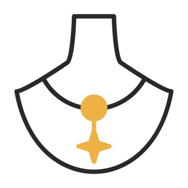 Kolye mücevher simgesinin vektör çizimi 