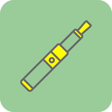 Düz elektronik sigara. Web simgesi 