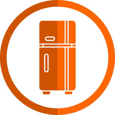 buzdolabı simgesi, vektör illüstrasyonu basit tasarım