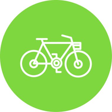 bisiklet düz simgesi, vektör illüstrasyonu