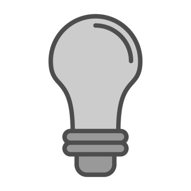 ampul düz simgesi, vektör illüstrasyonu