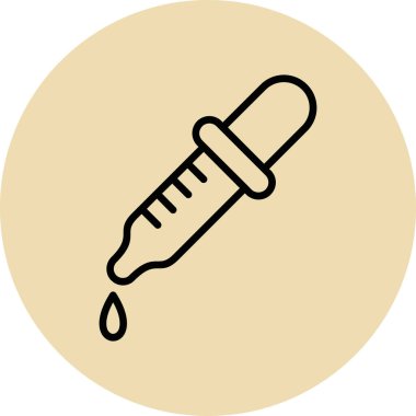 pipette simgesi, vektör illüstrasyonu basit tasarım