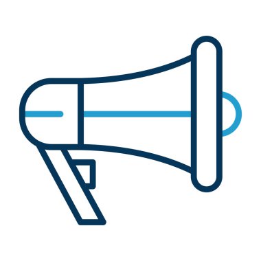 megafon simgesi, vektör illüstrasyonu basit tasarım