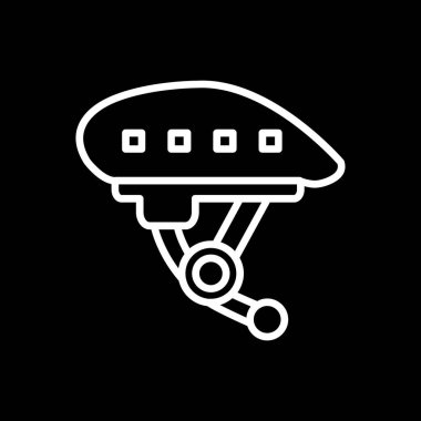 Bisiklet kask simge vektör çizim