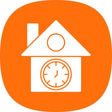 vector illustration of Cuckoo clock icon 