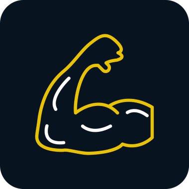 pazı simgesi. Web için basit kas vektör simgesi çizimi