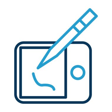 Tablet ikon vektör çizimi