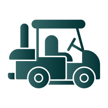 Golf Arabası simgesinin vektör illüstrasyonu