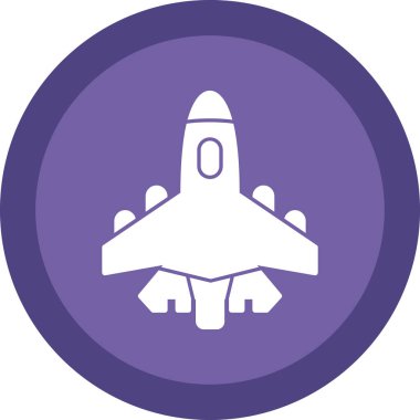 Savaşçı jet simgesi, vektör çizimi basit tasarım