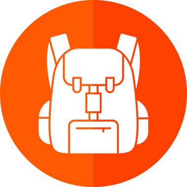 sırt çantası simgesi, grafik tasarımı, vektör illüstrasyonu 