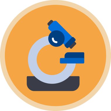 mikroskop simgesi, vektör illüstrasyonu basit tasarım