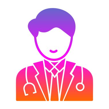 Basit doktor simgesi vektör çizimi tasarımı