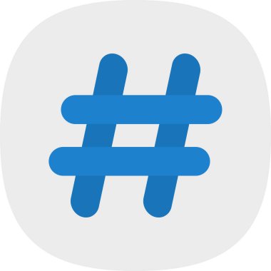 hashtag web simgesi, basit vektör illüstrasyonu