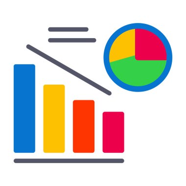 Grafik simgesi vektör illüstrasyonlu grafik