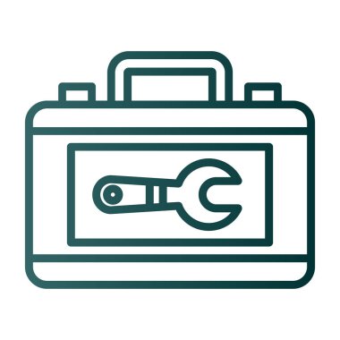 Araç Kutusu düz web simgesi basit illüstrasyon 