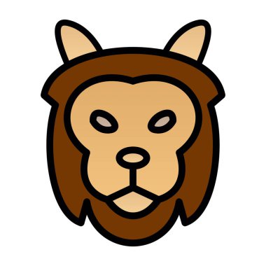 Aslan etobur simgesi, basit vektör illüstrasyonu 