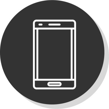 Arkaplanda akıllı telefon simgesi izole edildi. Web sitesi, uygulama, cep telefonu sembolü ve akıllı telefon logosu için son moda telefon şablonu