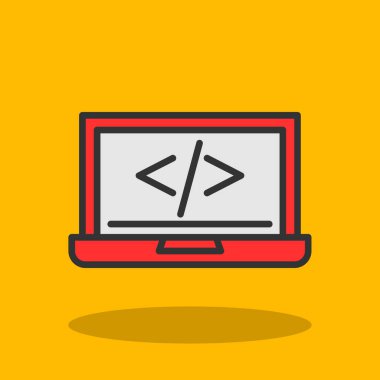 kod programlama web simgesi basit illüstrasyon 