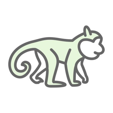 Maymun. Web simgesi basit illüstrasyon